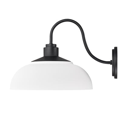 Yep by Golden Lighting Levitt 1-light Outdoor Wall in Natural Black and Natural White shade - - Golden Lighting