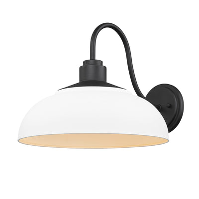 Yep by Golden Lighting Levitt 1-light Outdoor Wall in Natural Black and Natural White shade - - Golden Lighting