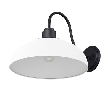 Yep by Golden Lighting Levitt 1-light Outdoor Wall in Natural Black and Natural White shade - - Golden Lighting