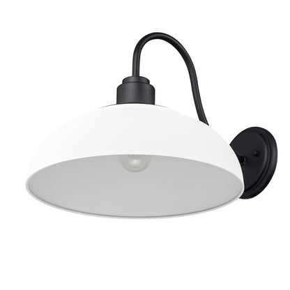 Yep by Golden Lighting Levitt 1-light Outdoor Wall in Natural Black and Natural White shade - - Golden Lighting