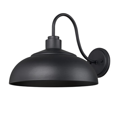 Yep by Golden Lighting Levitt 1-light Outdoor Wall in Natural Black and Natural Black shade
