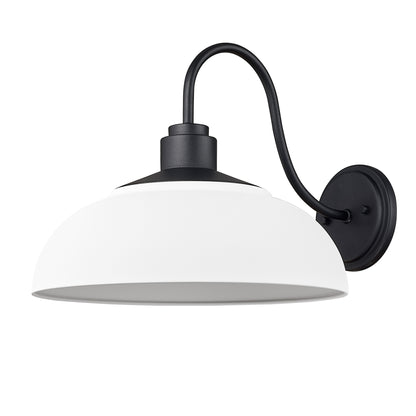 Yep by Golden Lighting Levitt 1-light Outdoor Wall in Natural Black and Natural White shade