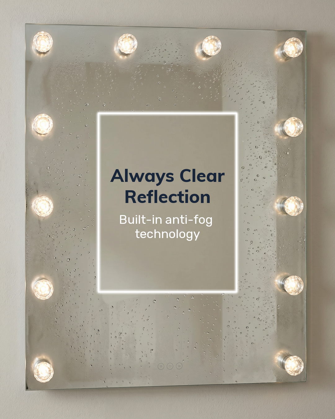 Starlight LED 30in Mirror with Clear Acrylic Globe Diffusers