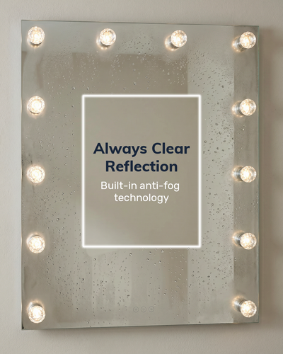 Starlight LED 30in Mirror with Clear Acrylic Globe Diffusers