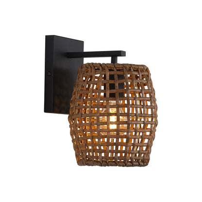 Weavelight 1-light Wall Sconce in Natural Black