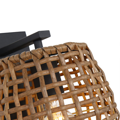 Weavelight 1-light Wall Sconce in Natural Black