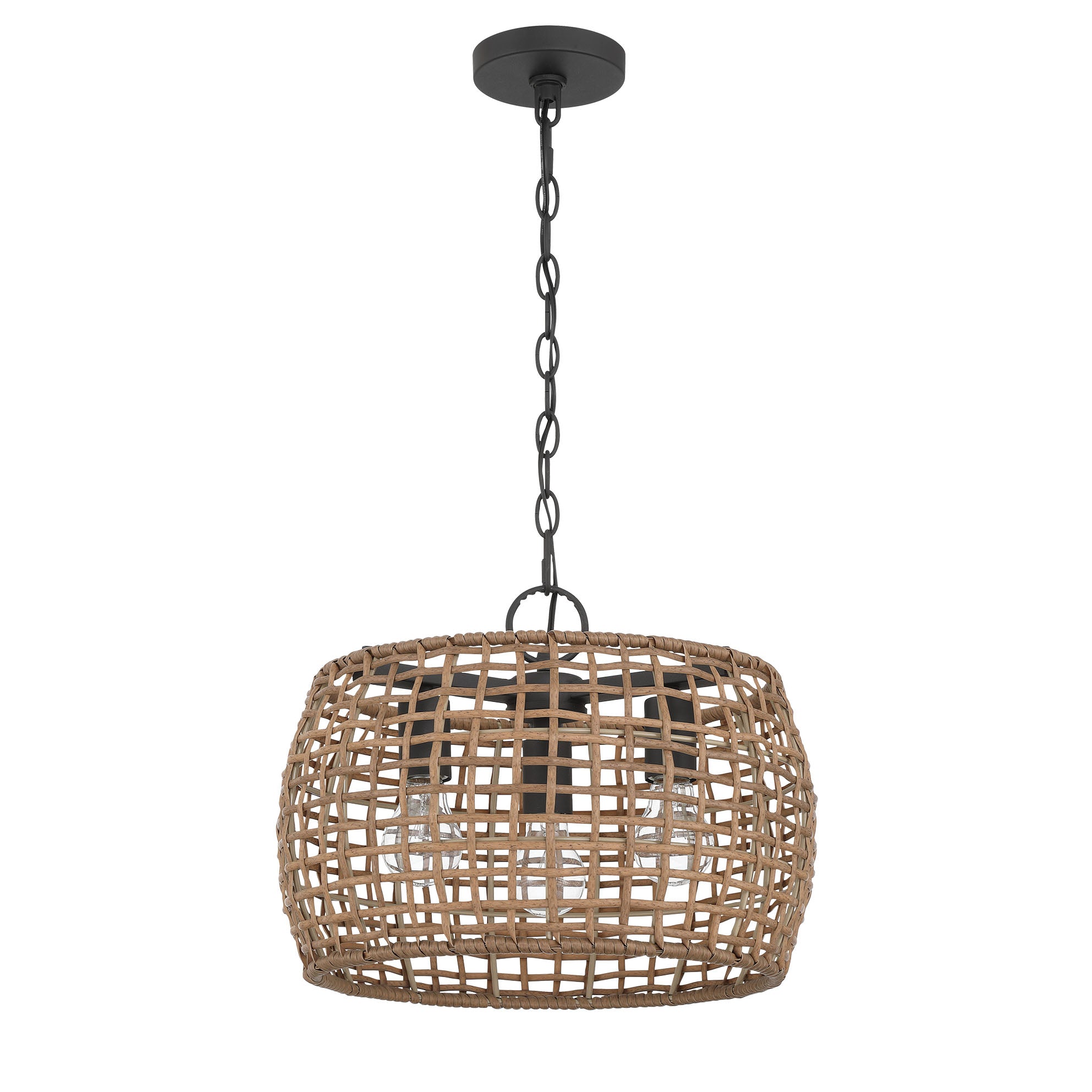 Weavelight 3-light Pendant in Natural Black