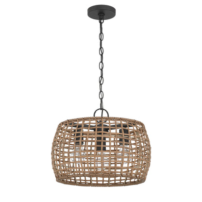 Weavelight 3-light Pendant in Natural Black