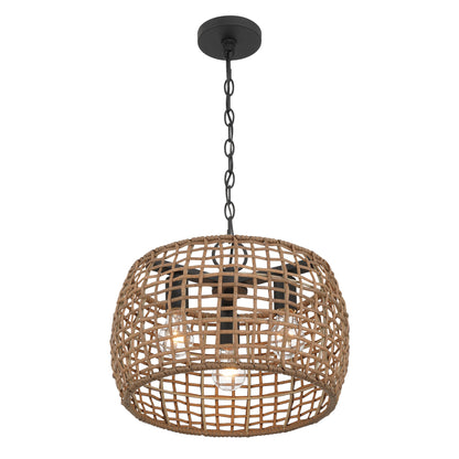 Weavelight 3-light Pendant in Natural Black