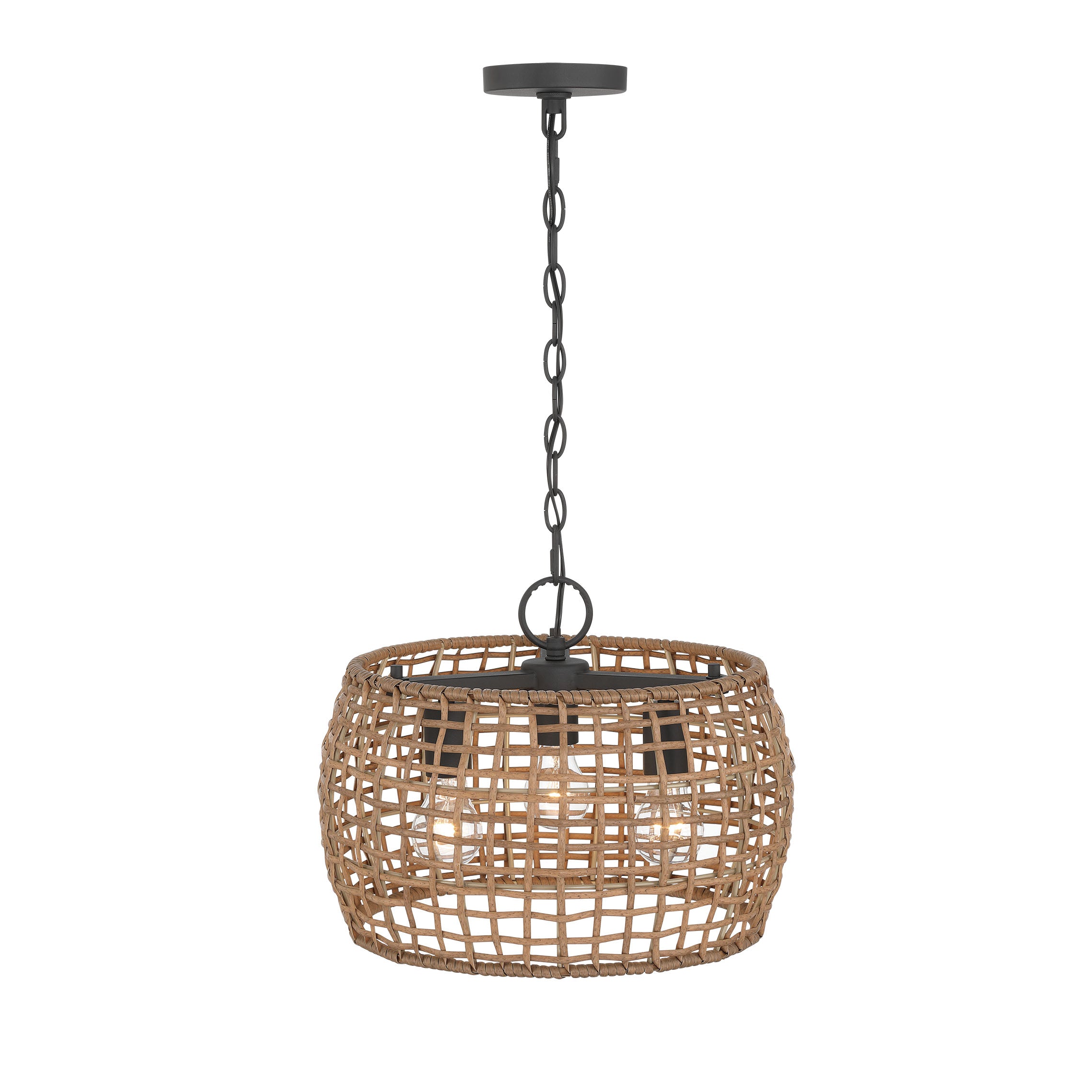 Weavelight 3-light Pendant in Natural Black