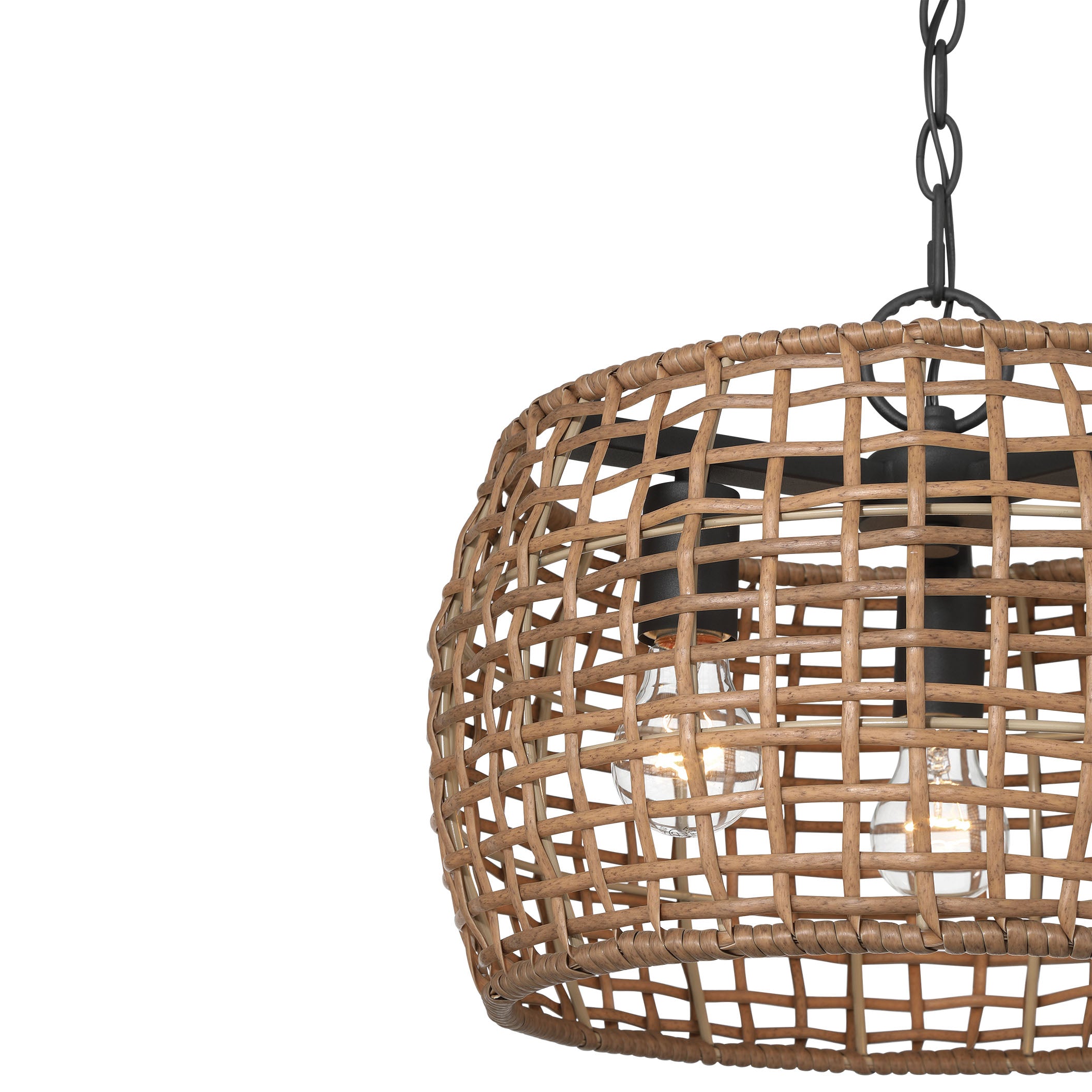 Weavelight 3-light Pendant in Natural Black
