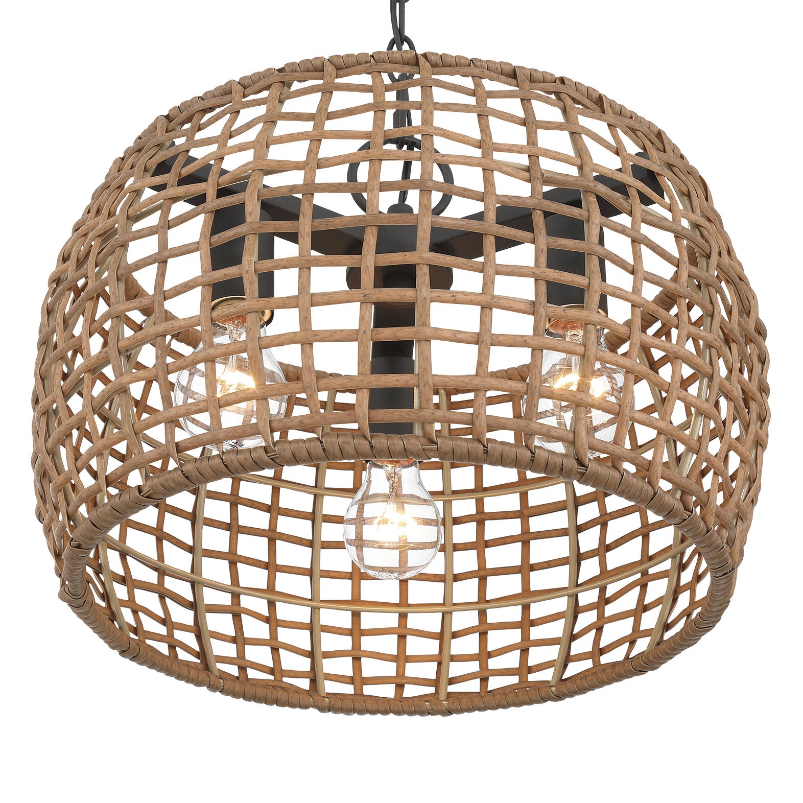 Weavelight 3-light Pendant in Natural Black