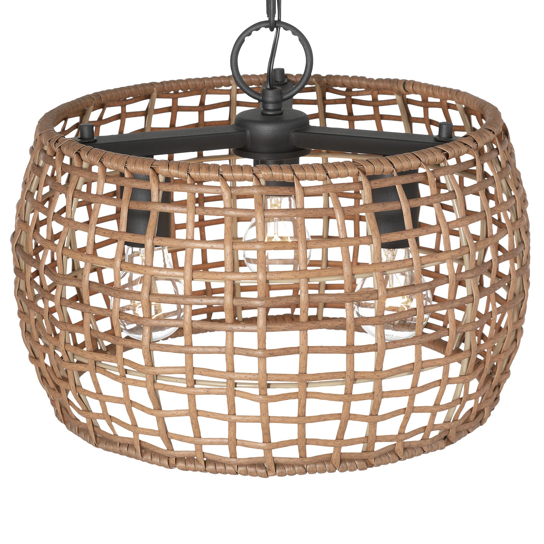 Weavelight 3-light Pendant in Natural Black