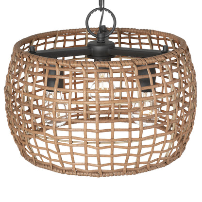 Weavelight 3-light Pendant in Natural Black
