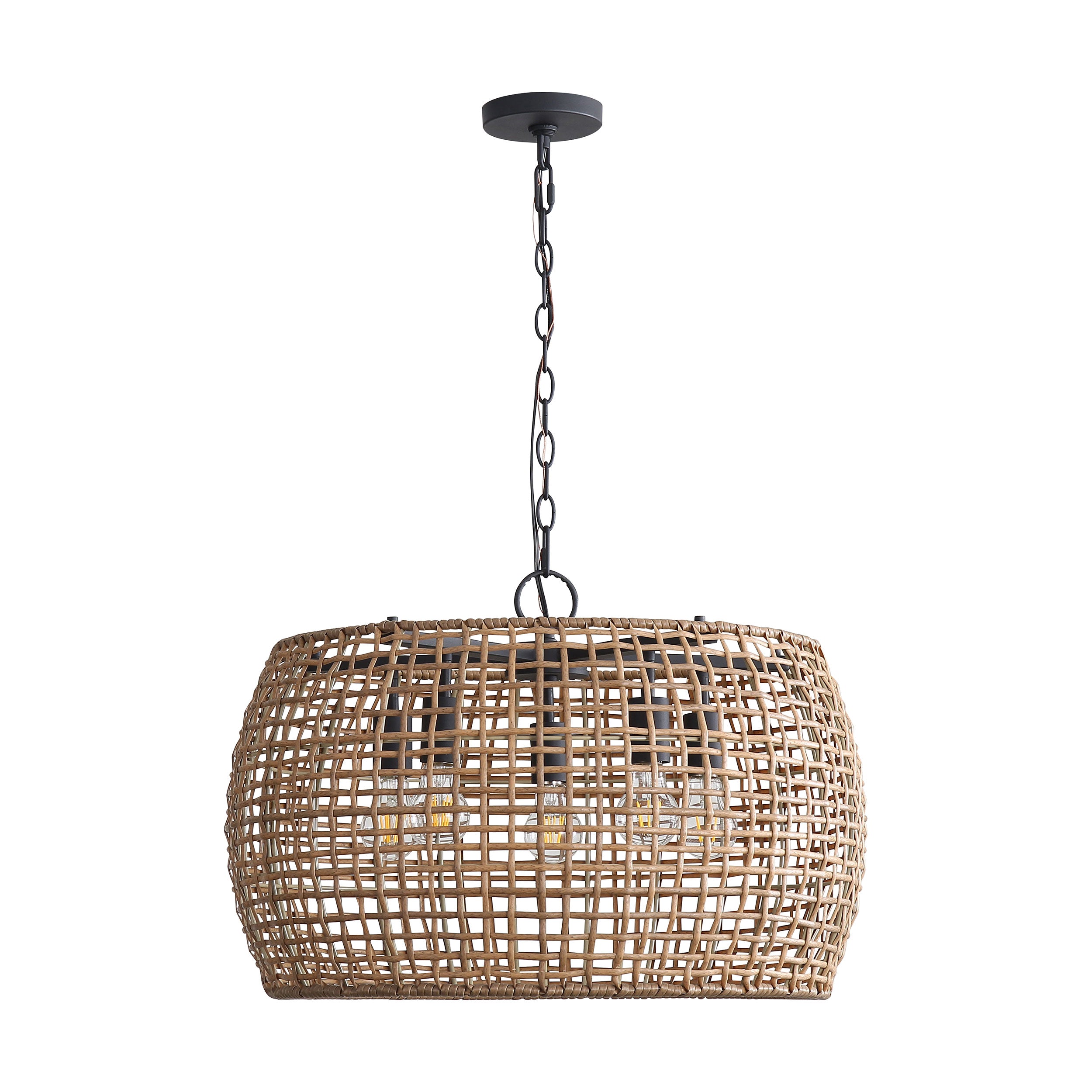 Weavelight 5-light Pendant in Natural Black