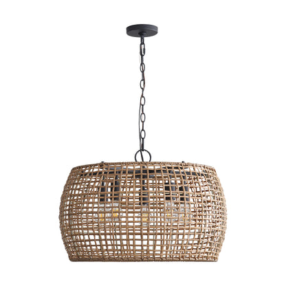 Weavelight 5-light Pendant in Natural Black