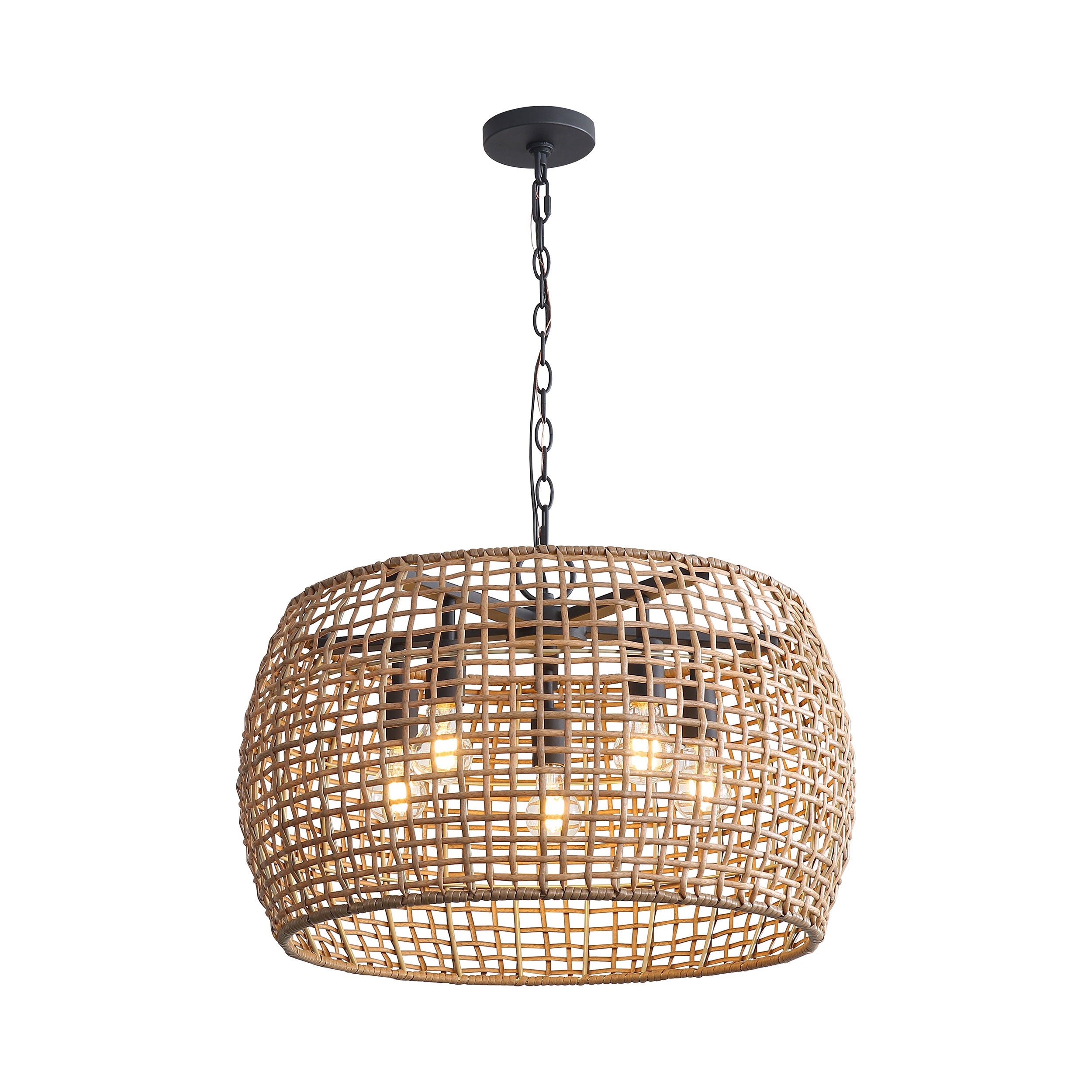 Weavelight 5-light Pendant in Natural Black