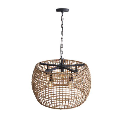 Weavelight 5-light Pendant in Natural Black