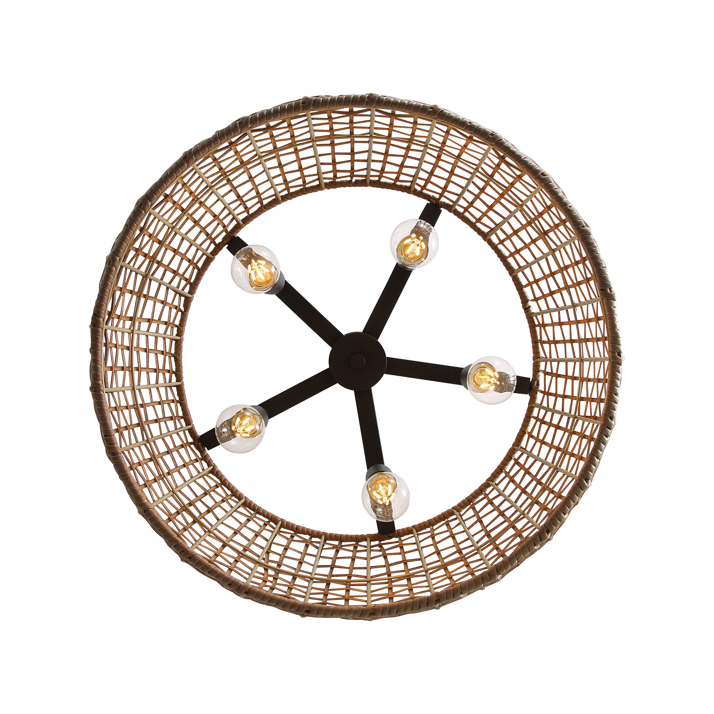 Weavelight 5-light Pendant in Natural Black