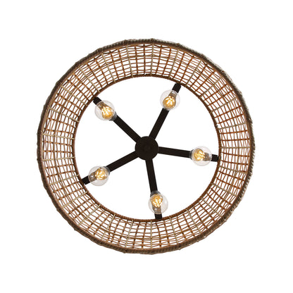 Weavelight 5-light Pendant in Natural Black
