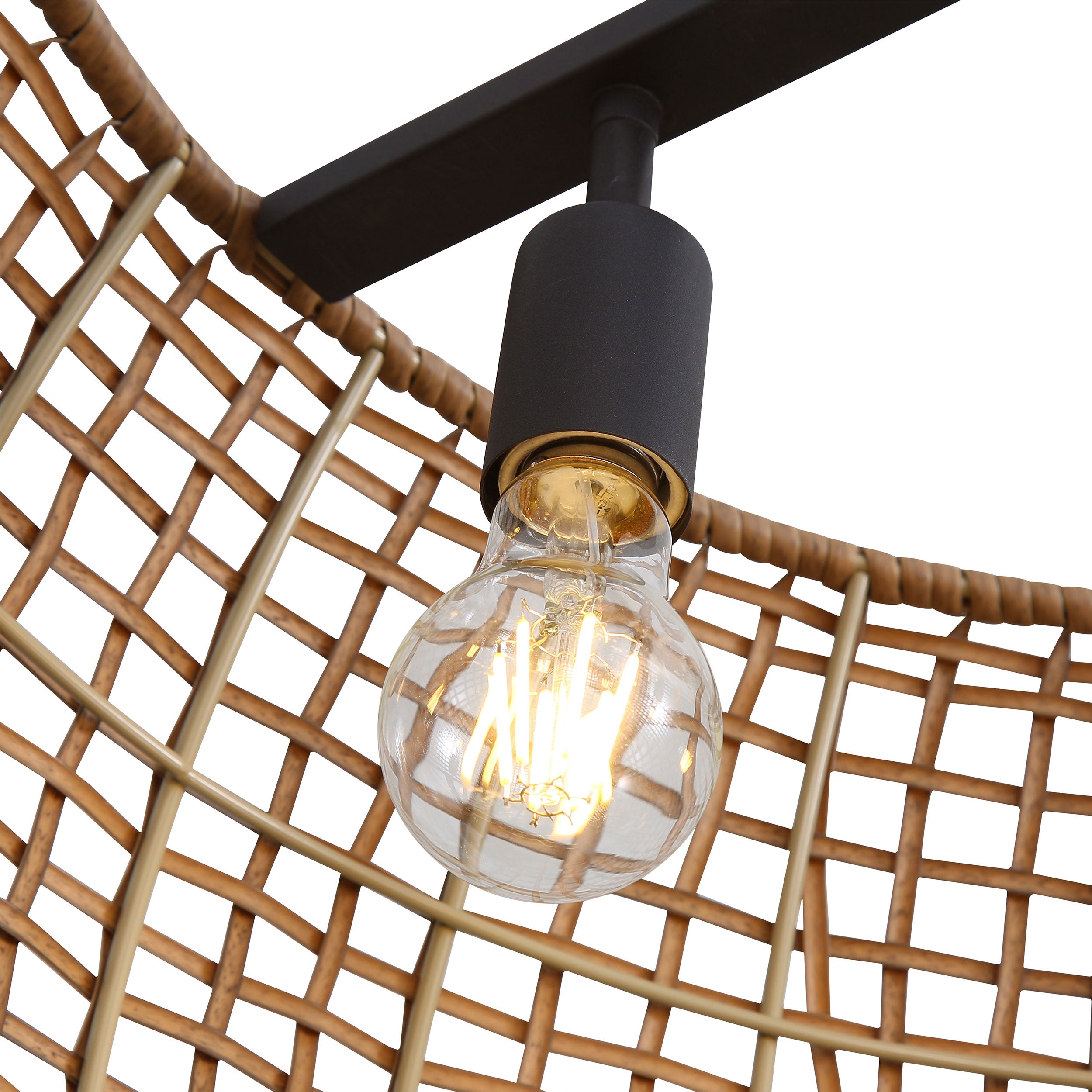 Weavelight 5-light Pendant in Natural Black