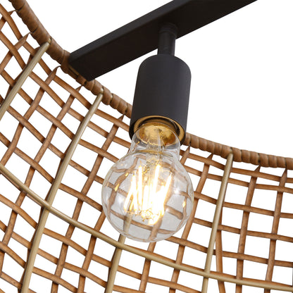 Weavelight 5-light Pendant in Natural Black