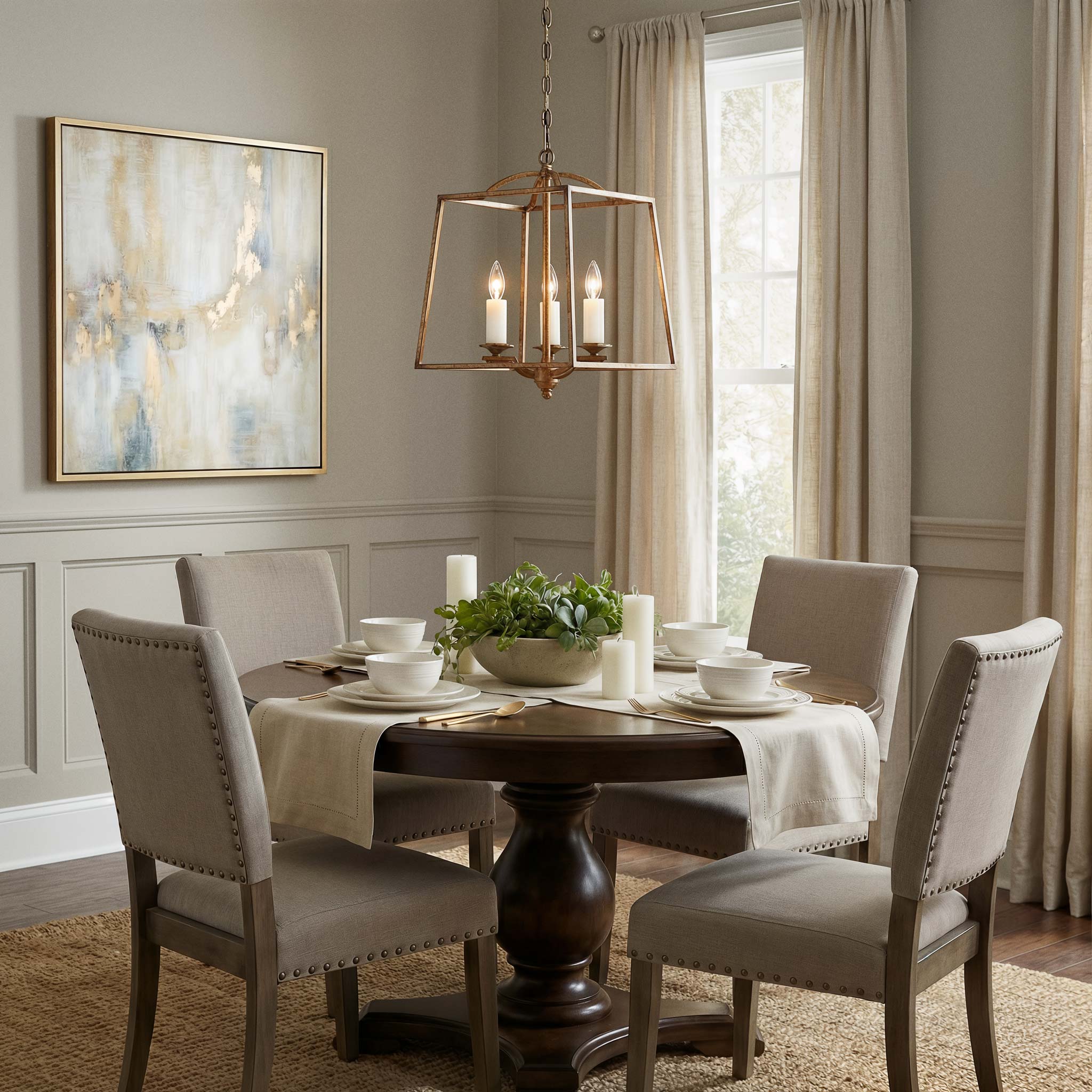 Golden Lighting Athena 3-light Pendant in Grecian Gold - - Golden Lighting