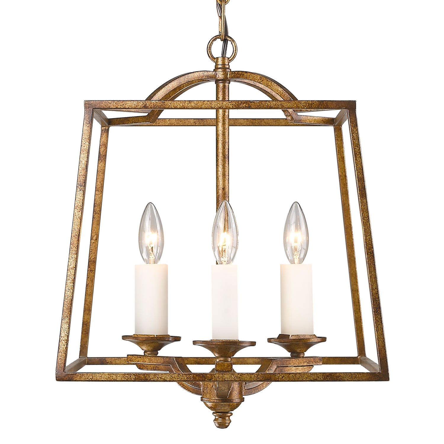 Golden Lighting Athena 3-light Pendant in Grecian Gold - - Golden Lighting