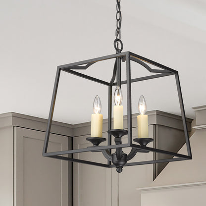 Golden Lighting Athena 3-light Pendant in Natural Black - - Golden Lighting