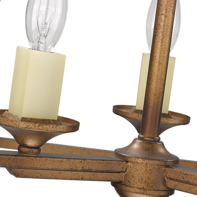 Golden Lighting Athena 3-light Semi-Flush Mount in Grecian Gold - - Golden Lighting