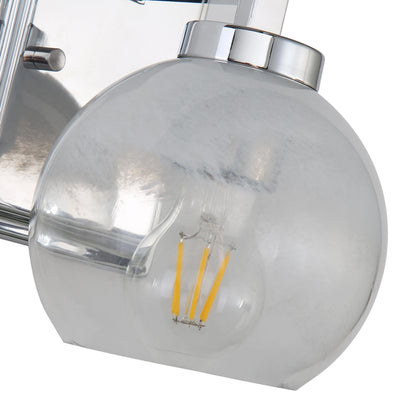Yep by Golden Lighting Elliott 1-light Vanity in Chrome and Clear Alabaster Glass - - Golden Lighting