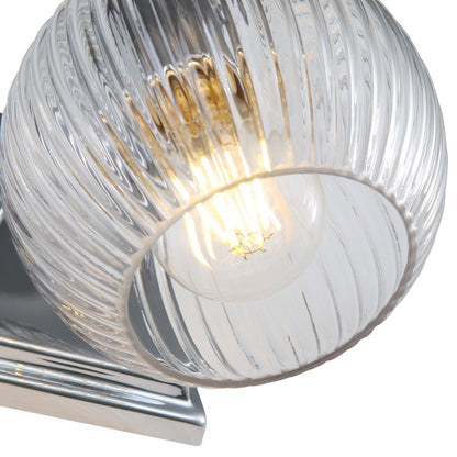 Yep by Golden Lighting Elliott 1-light Vanity in Chrome and Clear Ribbed Glass - - Golden Lighting