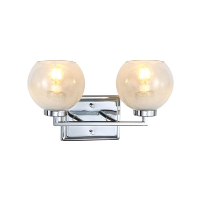 Yep by Golden Lighting Elliott 2-light Vanity in Chrome and Clear Alabaster Glass - - Golden Lighting
