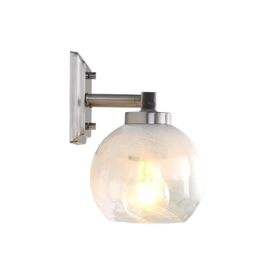 Yep by Golden Lighting Elliott 2-light Vanity in Pewter and Clear Alabaster Glass - - Golden Lighting