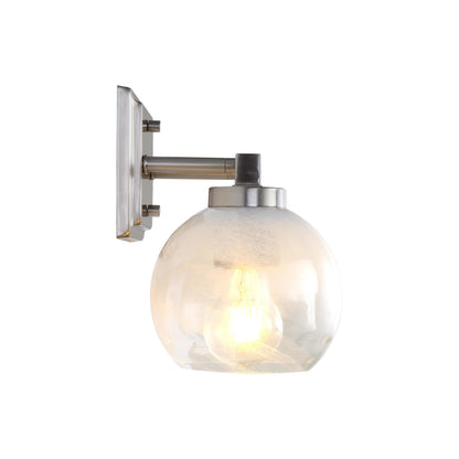Yep by Golden Lighting Elliott 2-light Vanity in Pewter and Clear Alabaster Glass - - Golden Lighting