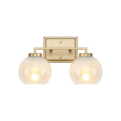 Elliott 2-Light Vanity Light in Brushed Champagne Bronze with Alabaster Shade - Default Title - Golden Lighting