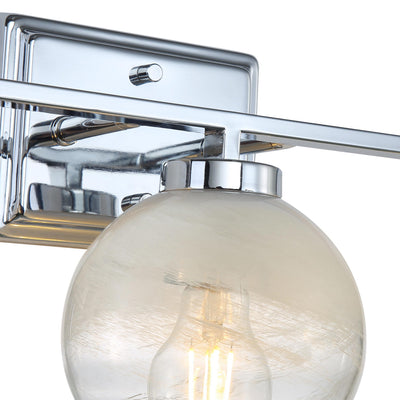 Yep by Golden Lighting Elliott 3-light Vanity in Chrome and Clear Alabaster Glass - - Golden Lighting