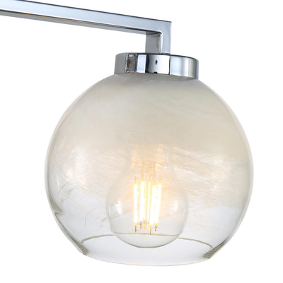 Yep by Golden Lighting Elliott 3-light Vanity in Chrome and Clear Alabaster Glass - - Golden Lighting