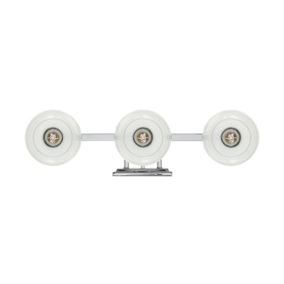 Yep by Golden Lighting Elliott 3-light Vanity in Chrome and Clear Alabaster Glass - - Golden Lighting