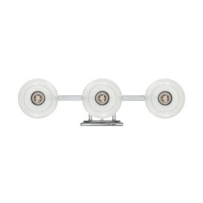 Yep by Golden Lighting Elliott 3-light Vanity in Chrome and Clear Alabaster Glass - - Golden Lighting
