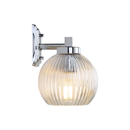 Yep by Golden Lighting Elliott 3-light Vanity in Chrome and Clear Ribbed Glass - - Golden Lighting