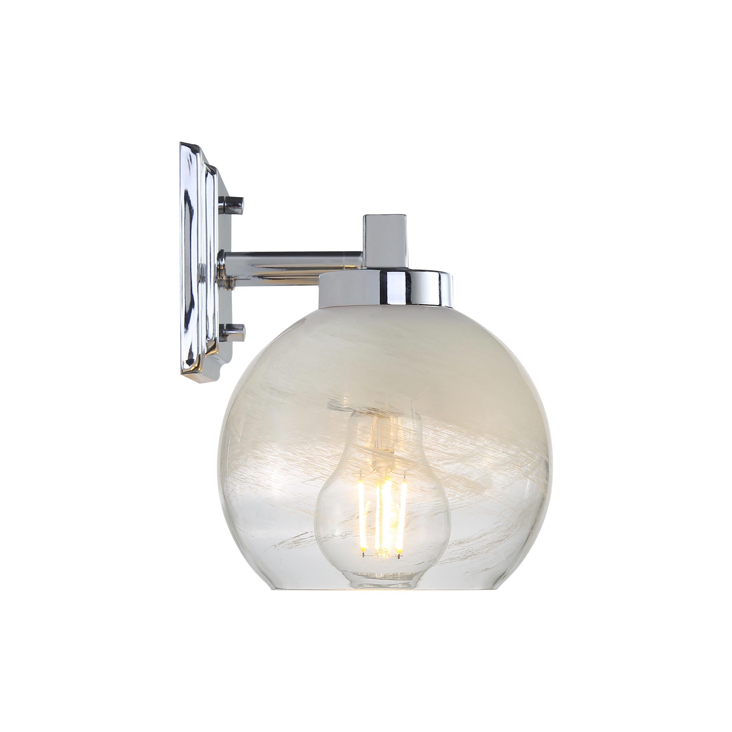 Yep by Golden Lighting Elliott 3-light Vanity in Chrome and Clear Alabaster Glass