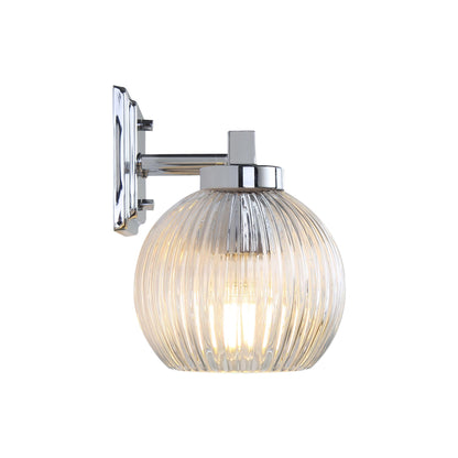 Yep by Golden Lighting Elliott 3-light Vanity in Chrome and Clear Ribbed Glass