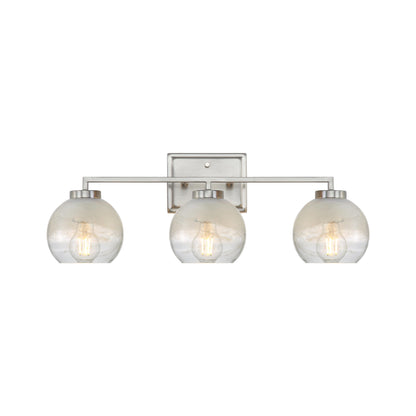 Elliott 3-Light Vanity Light in Pewter with Alabaster Shade - - Golden Lighting