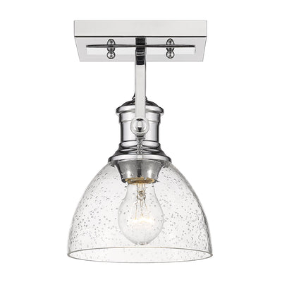 Yep by Golden Lighting Hines 1-light Semi-Flush Mount in Chrome - - Golden Lighting