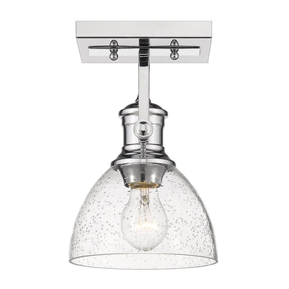 Yep by Golden Lighting Hines 1-light Semi-Flush Mount in Chrome - - Golden Lighting