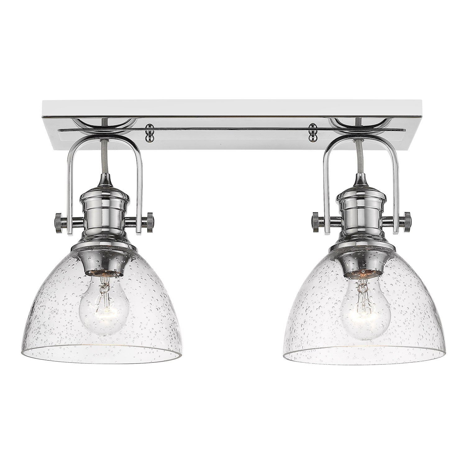 Yep by Golden Lighting Hines 2-light Semi-Flush Mount in Chrome - - Golden Lighting