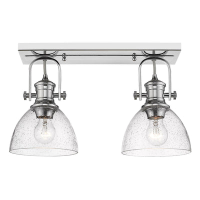 Yep by Golden Lighting Hines 2-light Semi-Flush Mount in Chrome - - Golden Lighting