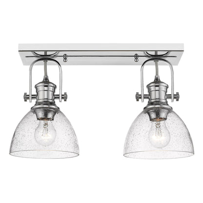 Yep by Golden Lighting Hines 2-light Semi-Flush Mount in Chrome - - Golden Lighting