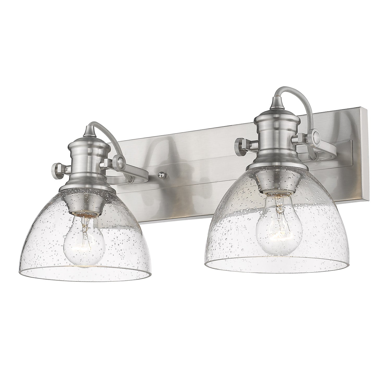 Yep by Golden Lighting Hines 2-light Semi-Flush Mount in Pewter - - Golden Lighting